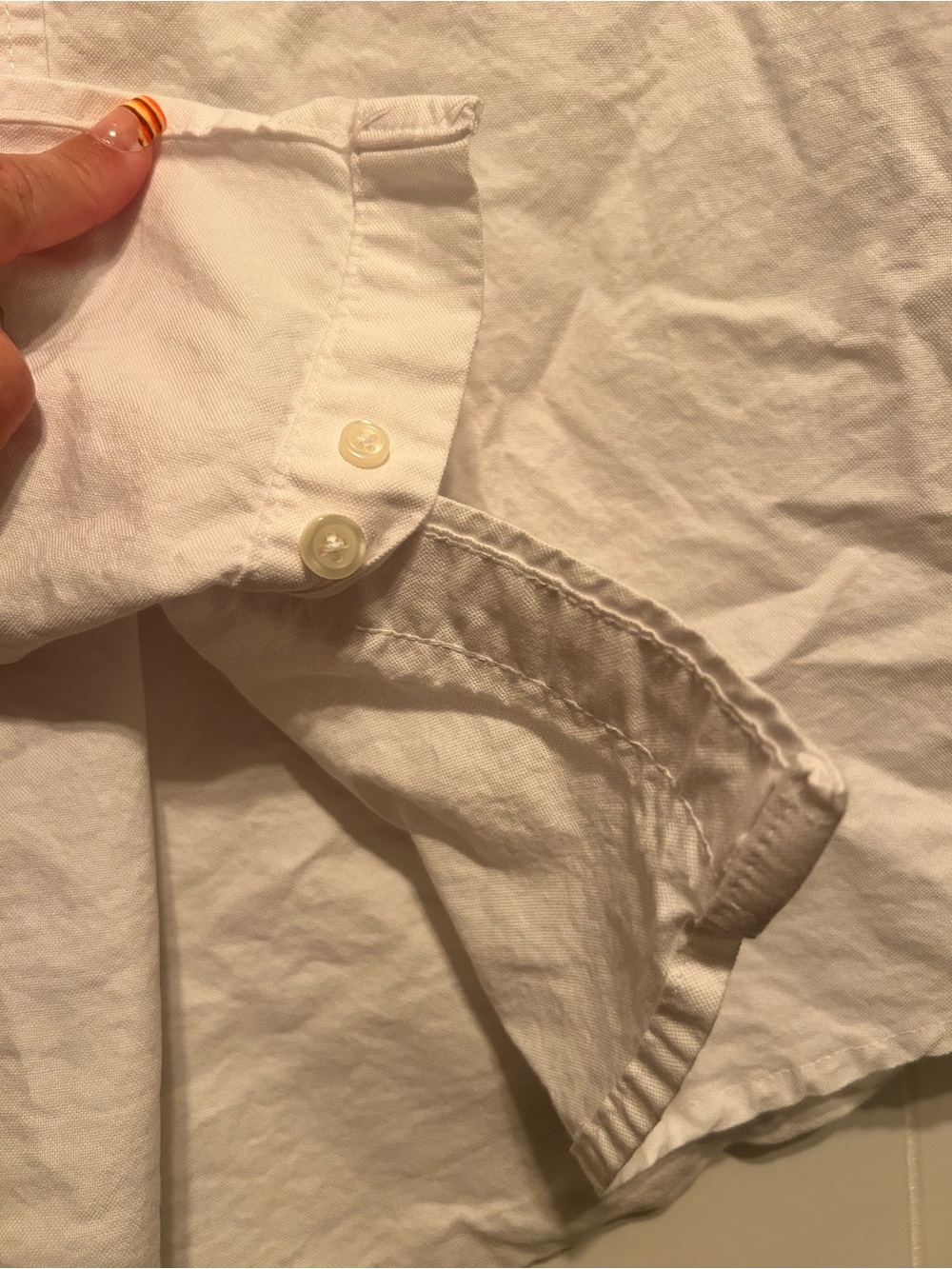 CHAPS Coastland Wash Oxford White Cotton Sport Shirt L - Picture 3 of 5
